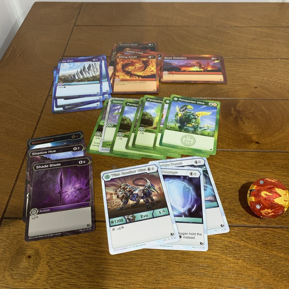 Bakugan Card Lot 27 Cards Plus 1 Figure
